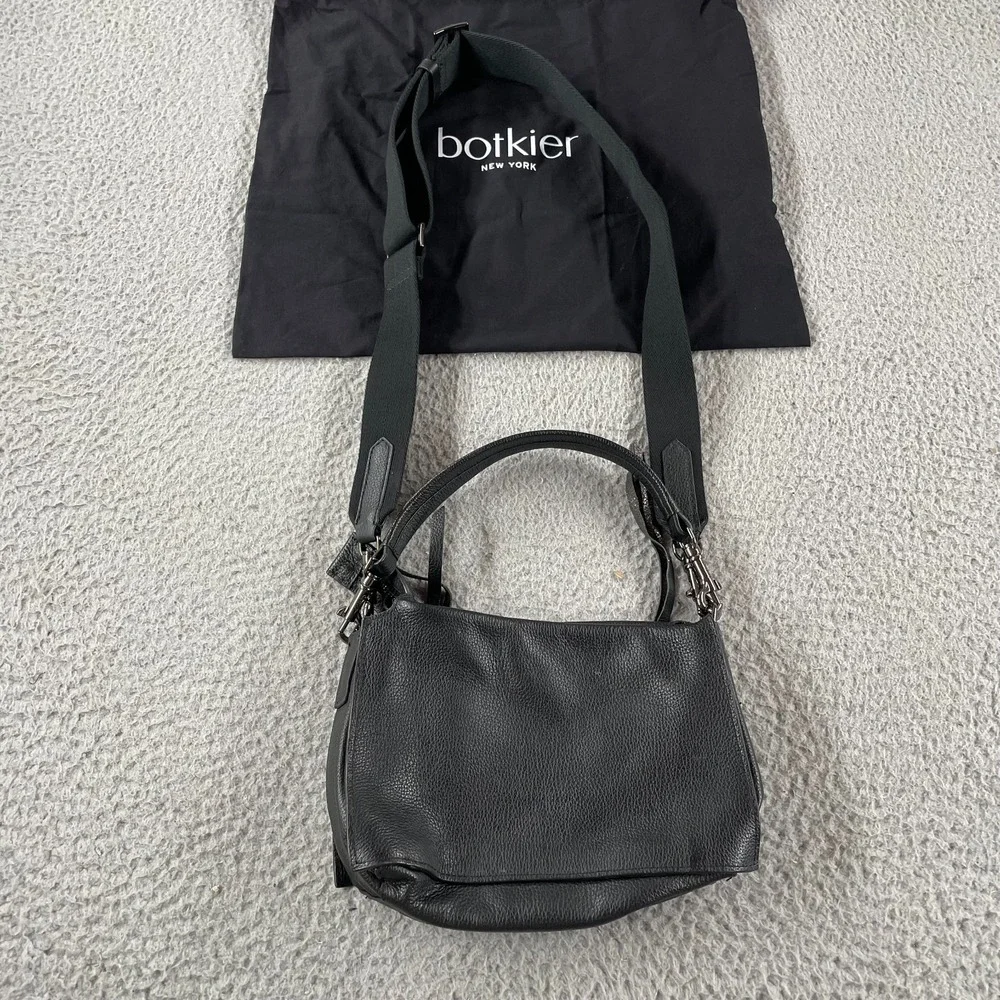 Botkier Valentina Top Handle Satchel Crossbody Bag‎ Black Leather & Dust Bag
